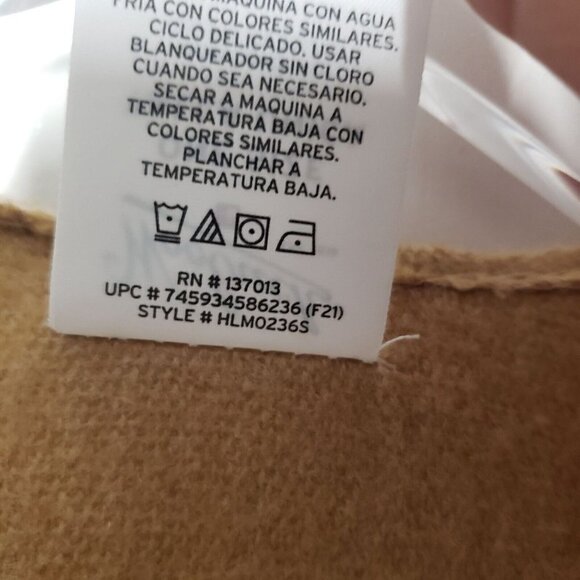 Woolrich Plaid Fringe Blanket Wrap Shawl Cape Tan Pink Poncho Womens One Size - Picture 5 of 6